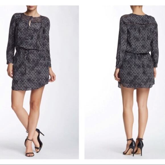 Rebecca Taylor Box Step Silk Dress Size 2 - Picture 1 of 11